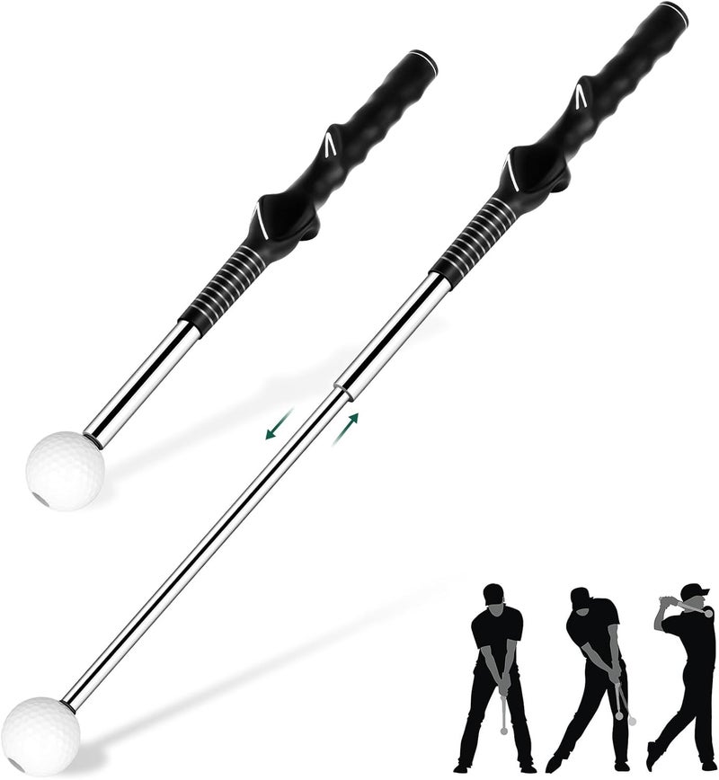 KALAUTO Telescopic Club, Retractable Golf Swing Training Aid with Golf Grip Trainer,Practice Golf Stick & Golf Swing Trainer for Warm-up/Indoor Practice/Strength & Tempo Training - Image 1
